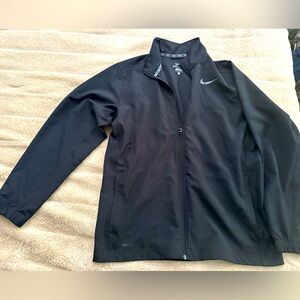 Men’s Nike dri fit light weight jacket, large, black